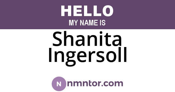 Shanita Ingersoll