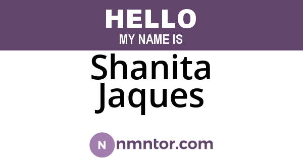 Shanita Jaques