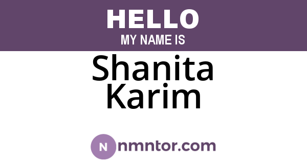 Shanita Karim