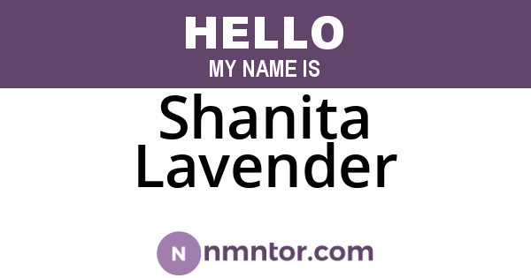 Shanita Lavender