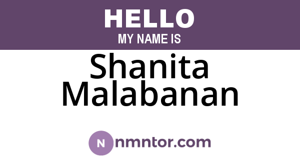 Shanita Malabanan