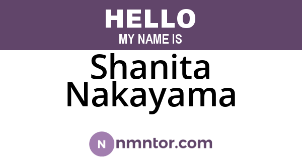 Shanita Nakayama