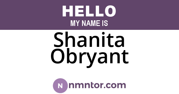 Shanita Obryant