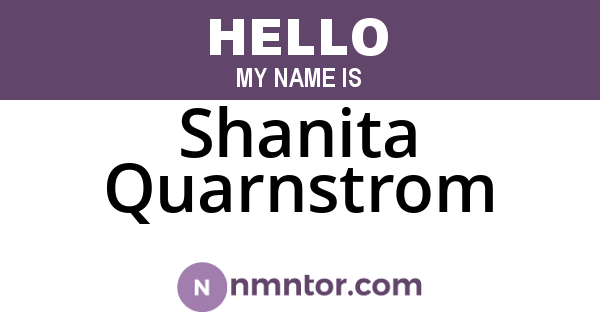 Shanita Quarnstrom