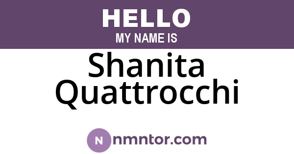 Shanita Quattrocchi