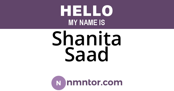 Shanita Saad