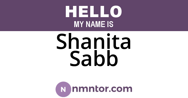 Shanita Sabb