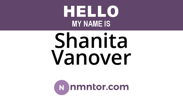 Shanita Vanover