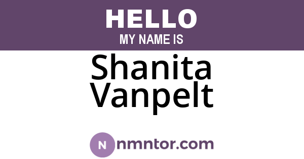 Shanita Vanpelt
