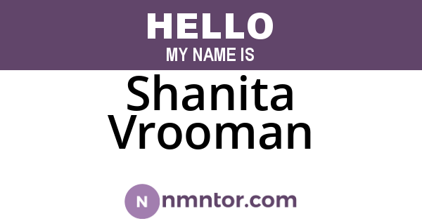 Shanita Vrooman