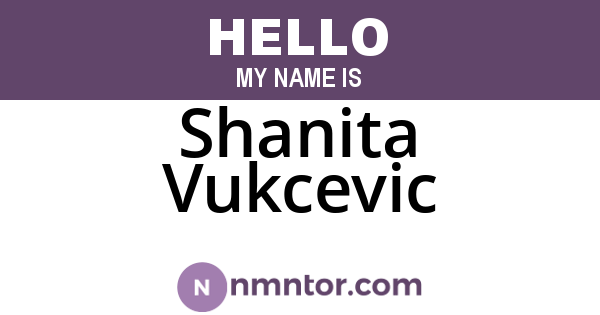 Shanita Vukcevic
