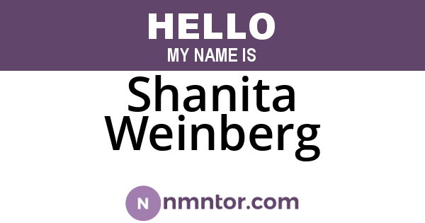 Shanita Weinberg