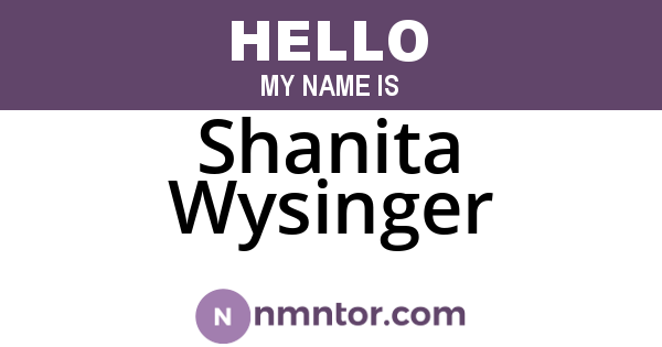Shanita Wysinger