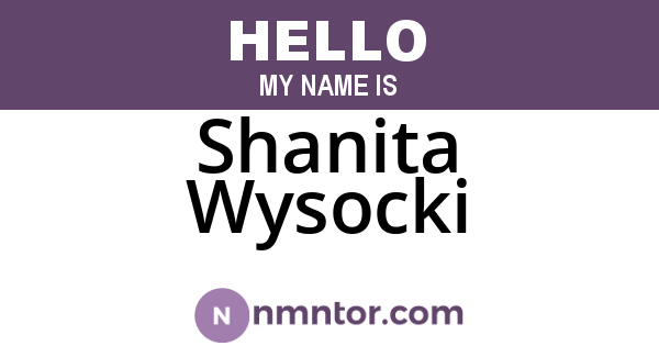 Shanita Wysocki