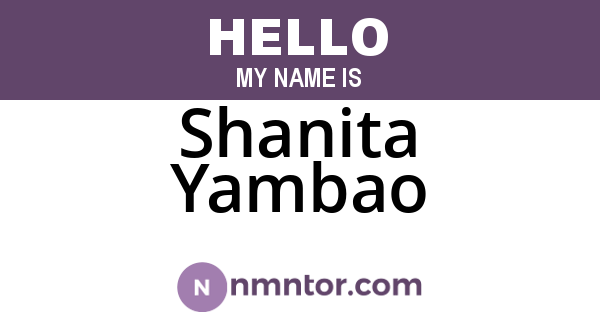 Shanita Yambao