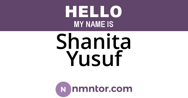 Shanita Yusuf