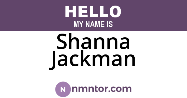 Shanna Jackman