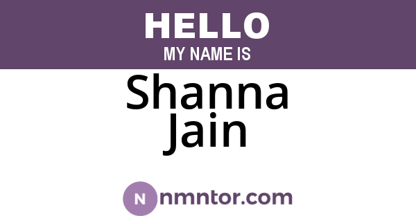 Shanna Jain
