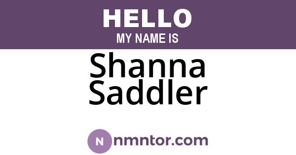 Shanna Saddler
