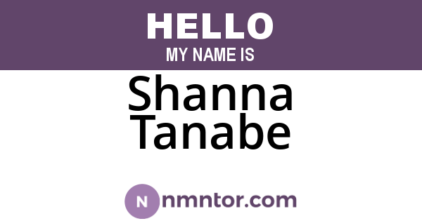 Shanna Tanabe