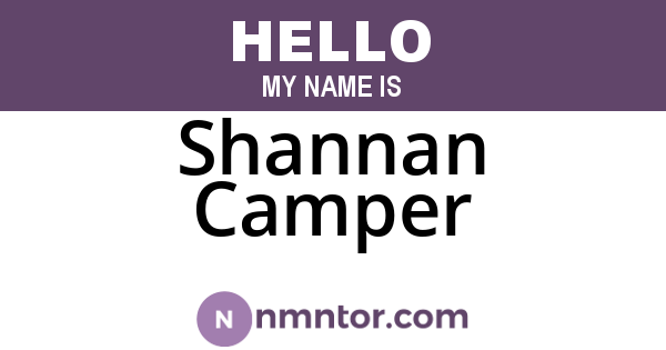 Shannan Camper