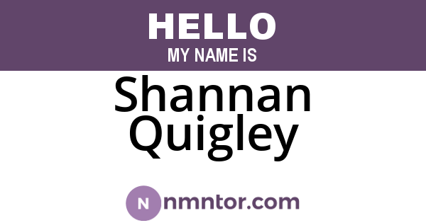 Shannan Quigley