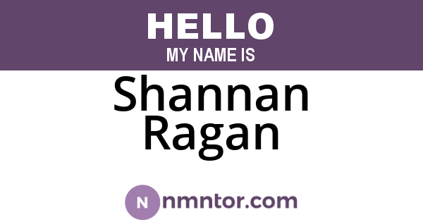 Shannan Ragan