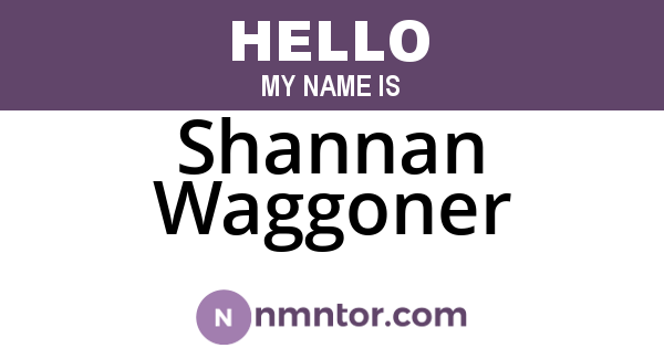 Shannan Waggoner