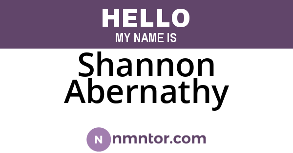 Shannon Abernathy