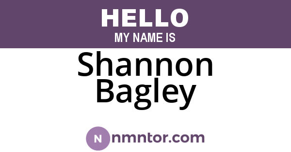Shannon Bagley