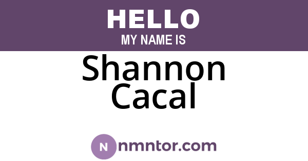 Shannon Cacal