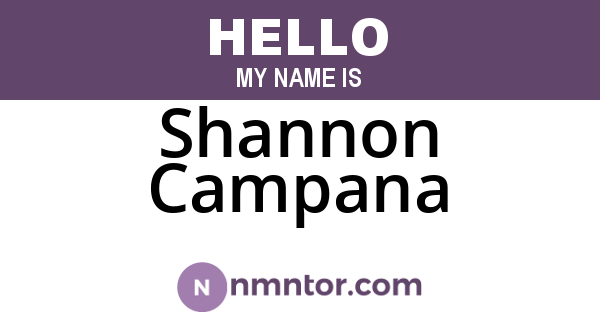 Shannon Campana