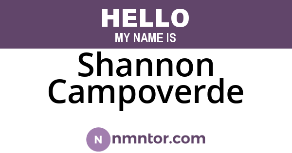 Shannon Campoverde