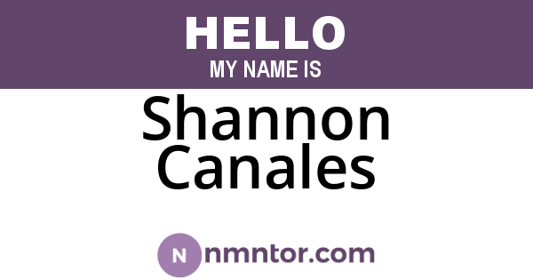 Shannon Canales