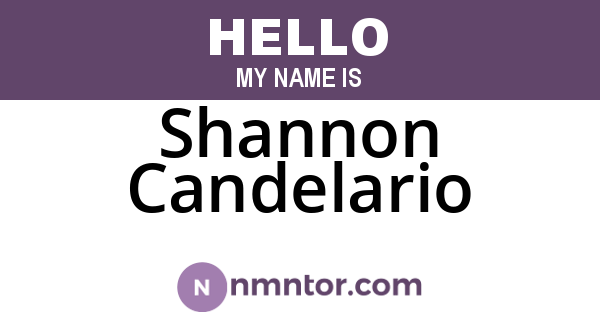 Shannon Candelario