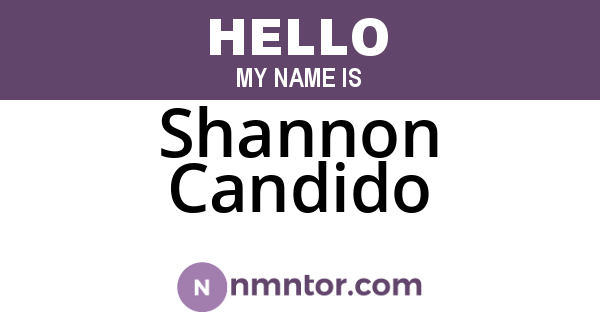 Shannon Candido