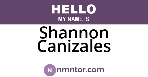 Shannon Canizales