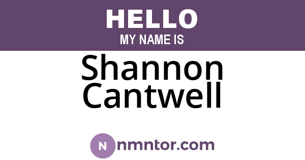Shannon Cantwell