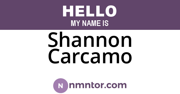 Shannon Carcamo