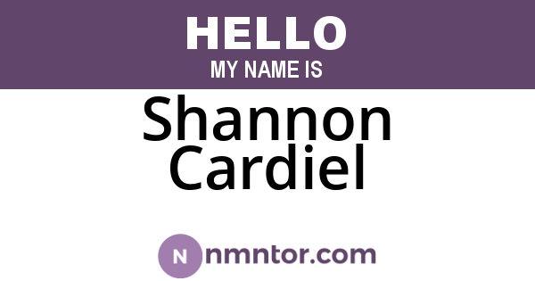 Shannon Cardiel