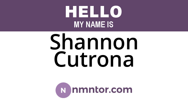 Shannon Cutrona
