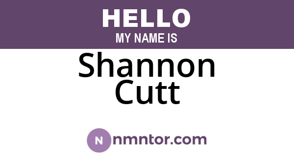 Shannon Cutt