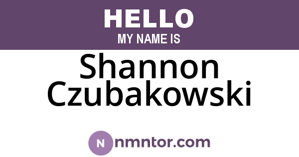 Shannon Czubakowski