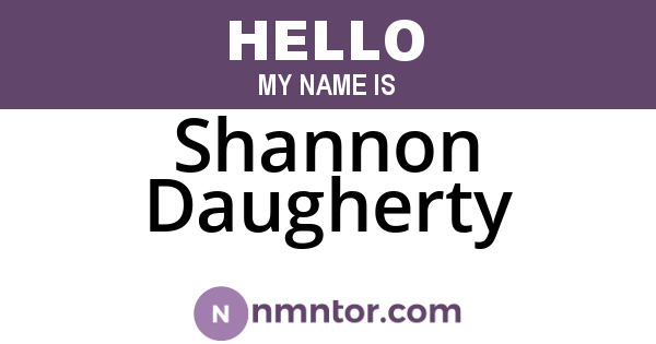 Shannon Daugherty