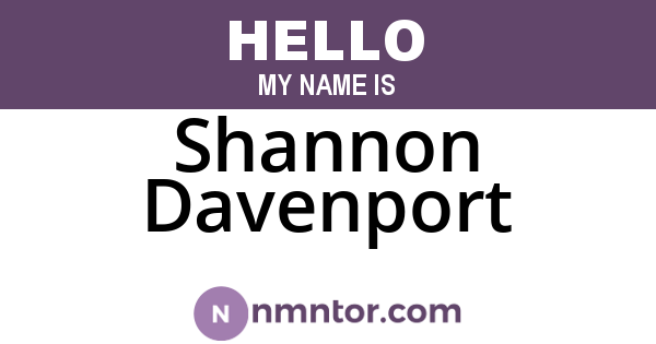 Shannon Davenport