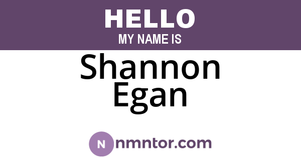 Shannon Egan
