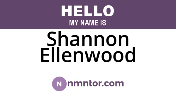 Shannon Ellenwood