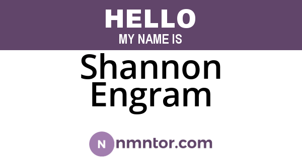 Shannon Engram