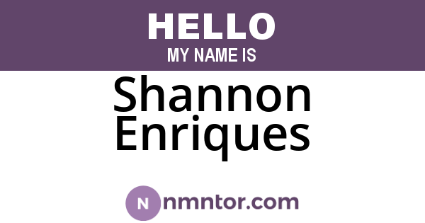 Shannon Enriques