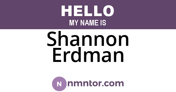 Shannon Erdman